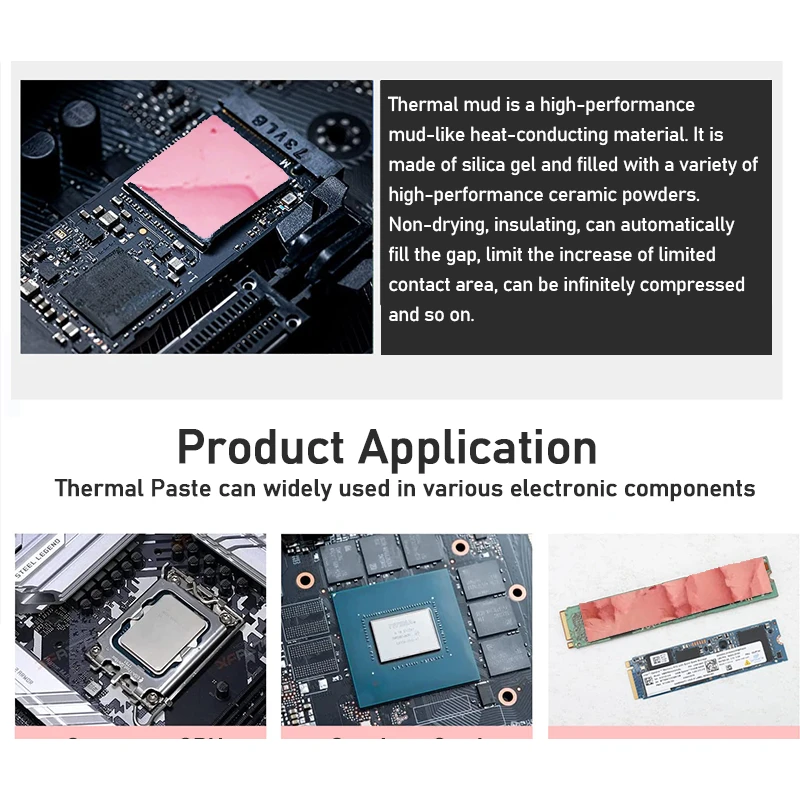 Thermal Putty For VGA GPU IC Processor Rapid Cooling Thermal Pad Replacement Heat Blocking Putty High Performance Thermal Grease