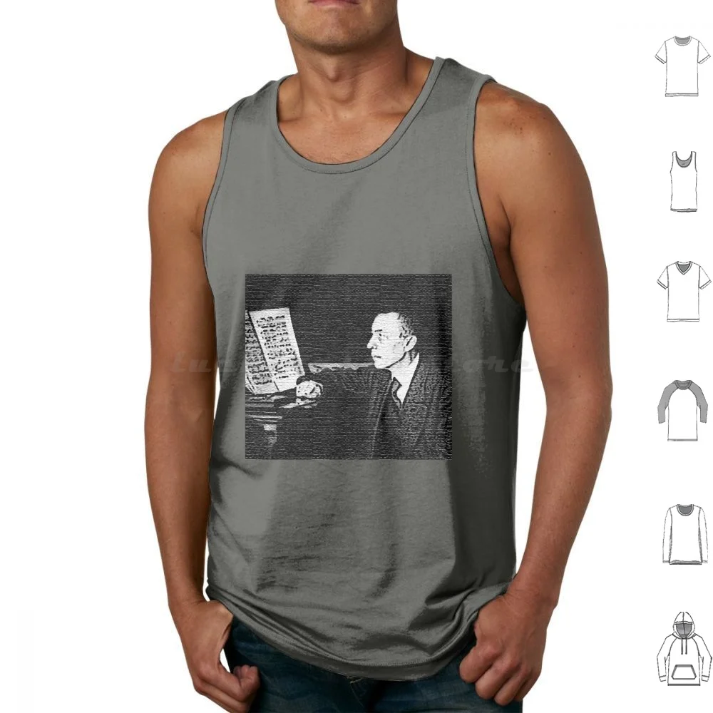 Rachmaninoff Tank Tops Vest Sleeveless Rachmaninoff Rachmaninov Composers Music Classical Music Composer Piano Sheet Music