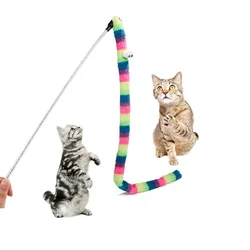 Cat Toys Simulation Snake Teaser Wand For Cat Funny Playing Toys for Pet Catcher Rod Interactive Toys Exercise Cat Accessories