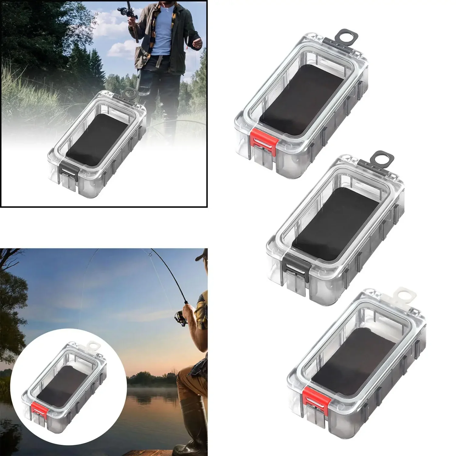 Caja de aparejos de pesca portátil multifuncional, caja de accesorios para aparejos de pesca, gancho para señuelo de pesca, caja de herramientas de pesca, 1 Uds.