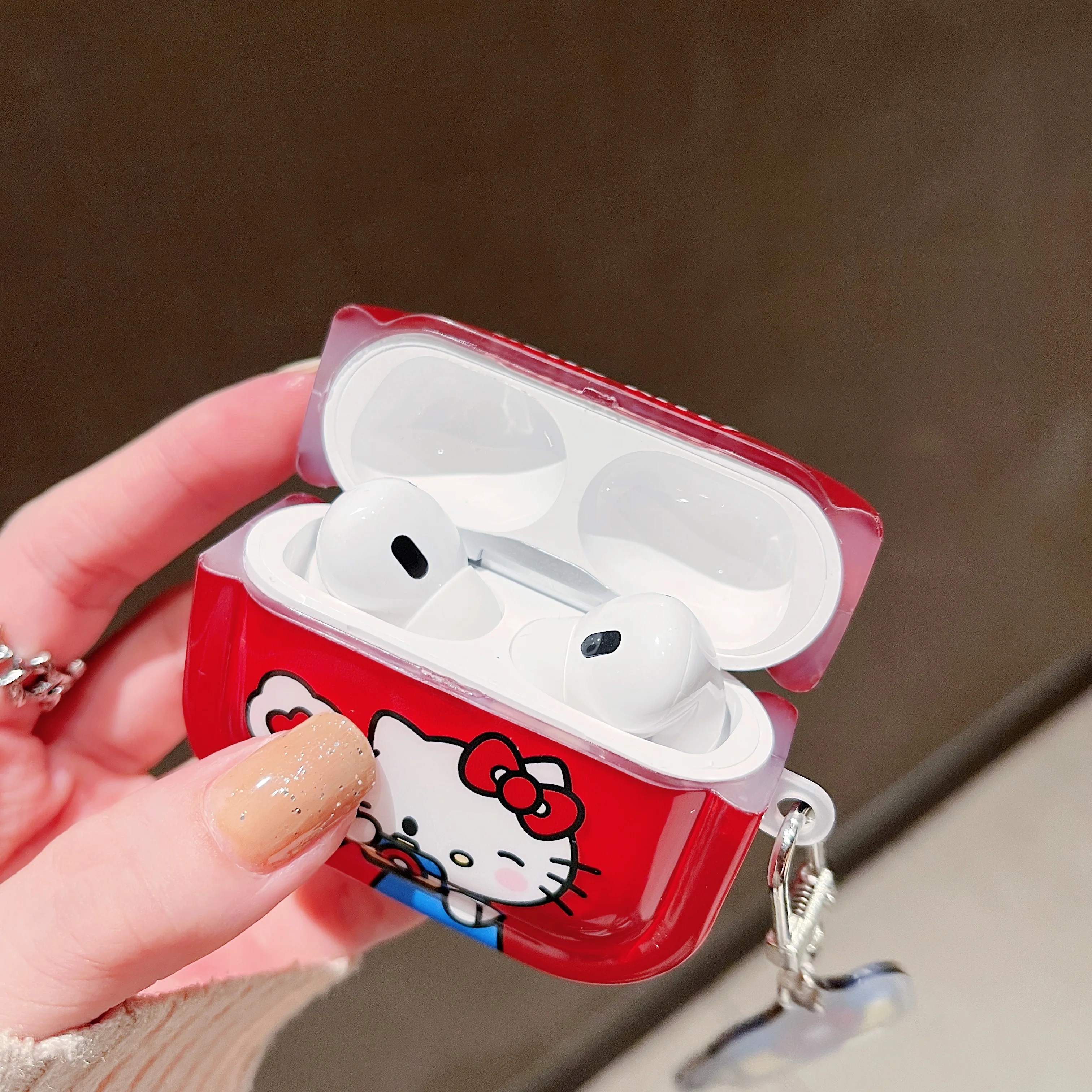 Weihnachts geschenk Kopfhörer abdeckung, Kawaii Sanrio Cartoon Hallo Kitty Animation, cool, Anti-Drop, für Airpods 4 Fall 1, 2, 3, Pro,Pro2