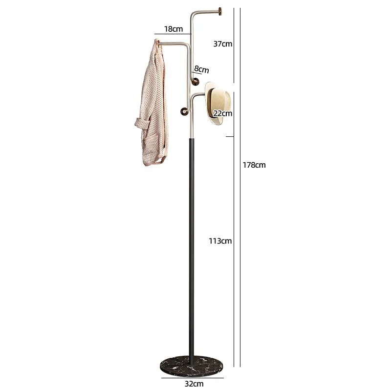 YY- Coat Rack Home Living Room Bedroom Floor-to-ceiling Clothes Rack Multifunctional Light Luxury