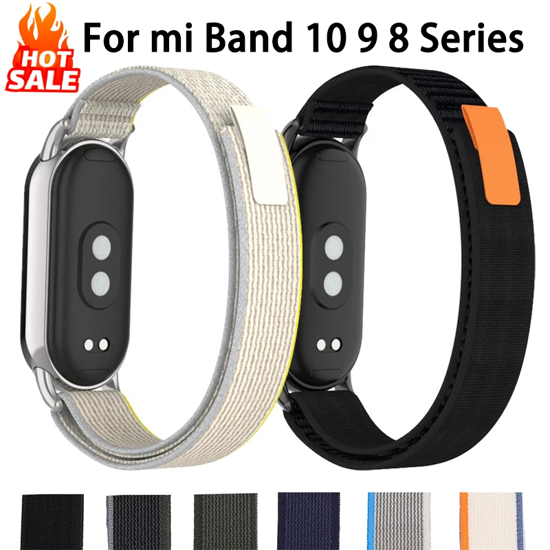 Trail Loop Straps for Xiaomi Mi Band 10 9 8 Sports Nylon Replacement Correas bracelet Xiaomi Smart Band 10 9 8 Accessories