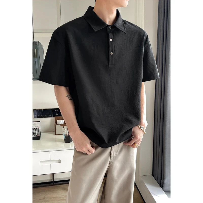 2026 Summer Men's Short-Sleeved Cotton-Like Polo Shirt Lightweight and Breathable Shirt T-Shirt Top