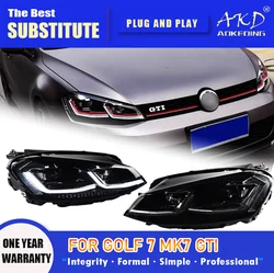 AKD Head Lamp for VW golf 7 MK7 LED 2013-2017 Headlight 7.5 GTI Headlights DRL Turn Signal High Beam Angel Eye Projector Lens