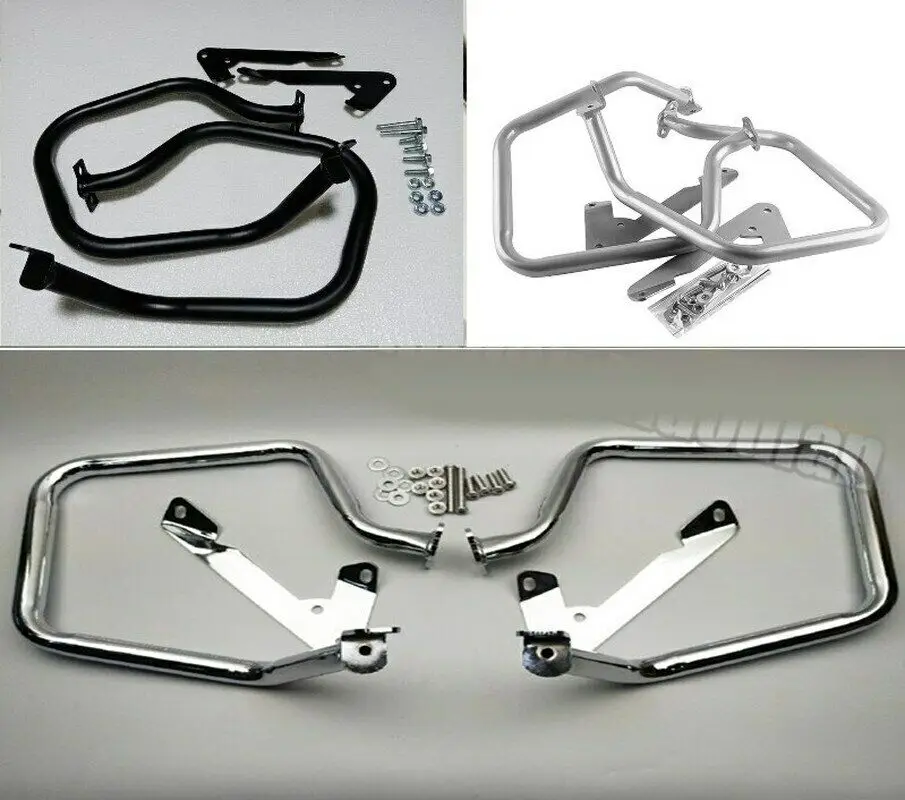 Rear Pannier Saddlebag Crash Guard Bars for BMW R1200RT 14 15 16 17 18-20 2014 2015 2016 2017 2018 2019 2020 Black Chrome Silver