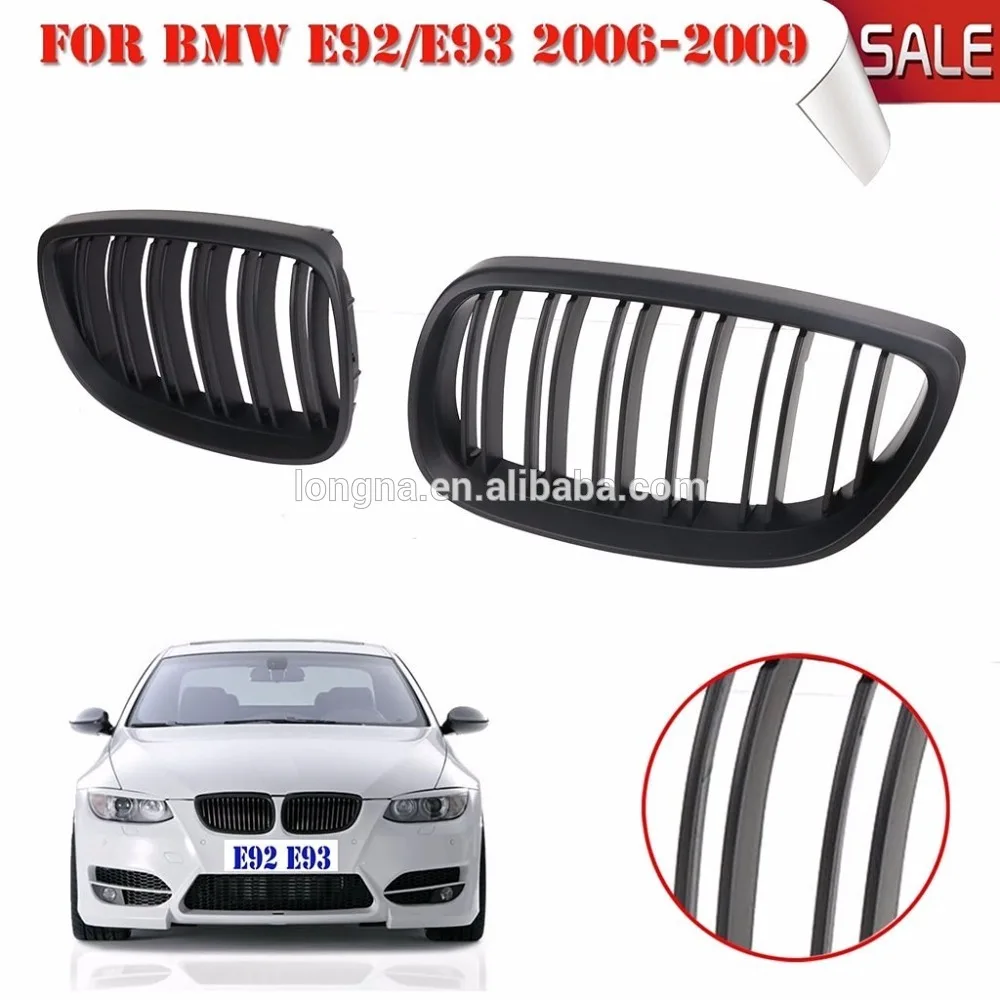 Factory Price Matte Black Front Kidney Grilles Double Line Grille For BMW 2006-2009 E92 E93Grill M3 2Door