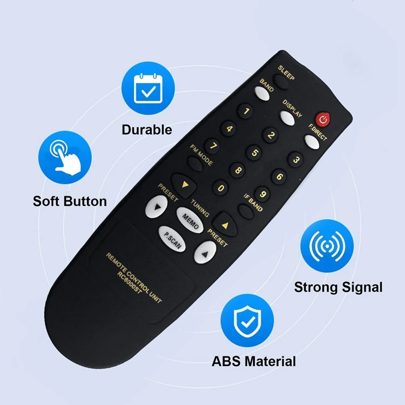 Replace RC6000ST Remote For Marantz ST6000 RC6000ST ST6000F1N ST6000N1B ST6000N1G ST6000U1B AM/FM Radio Stereo Tuner