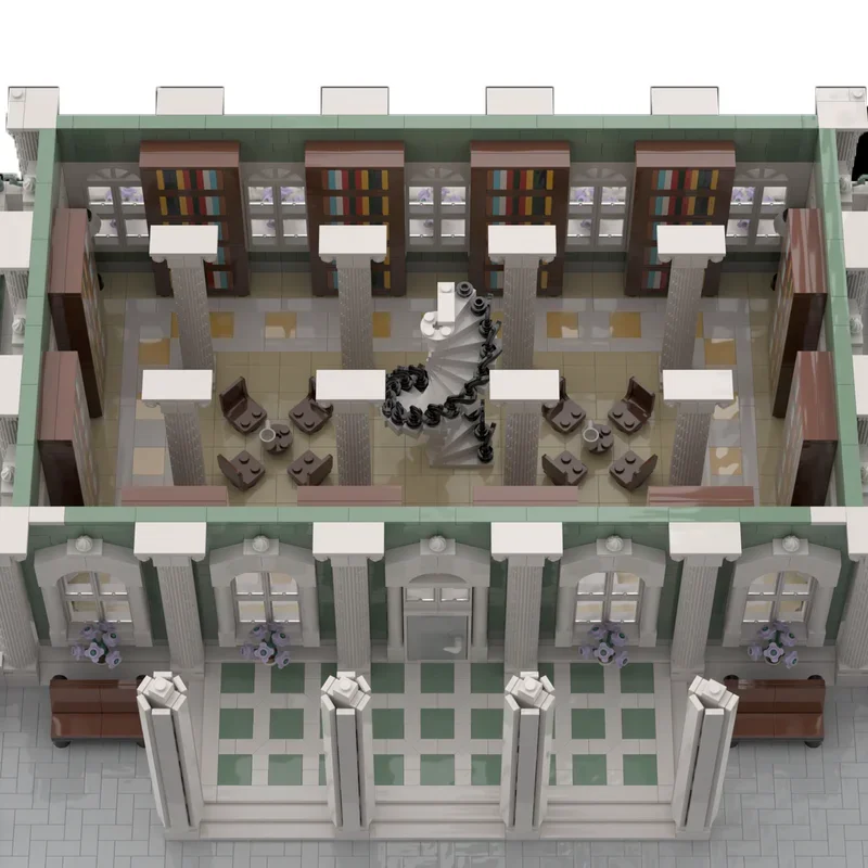 NEUE 10199PCS Modulare Die Palladian Bibliothek Stadt Bau DIY Bildung kreative idee Kinder Ziegel Spielzeug Geburtstag Geschenk Blöcke