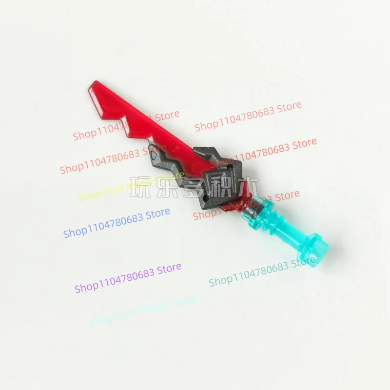 Klocki MOC Miecz Ducha Ognia Figurka Mini Model do Składania Element Dekoracyjny Akcesoria Anime Kolekcjonerska Zabawka Prezent