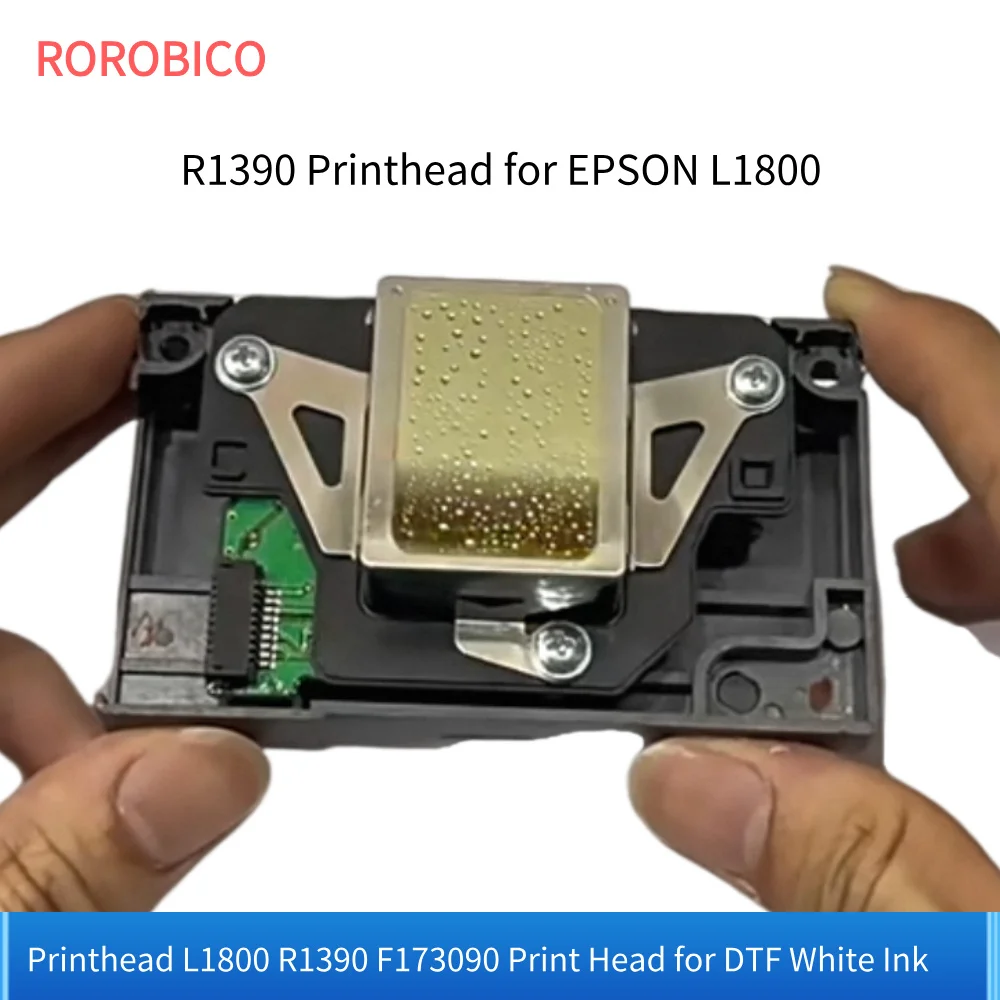 

Original Printhead L1800 R1390 F173090 Print Head for Epson DTF White Ink Heat Transfer UV Flatbed Acrylic Advertising Printer
