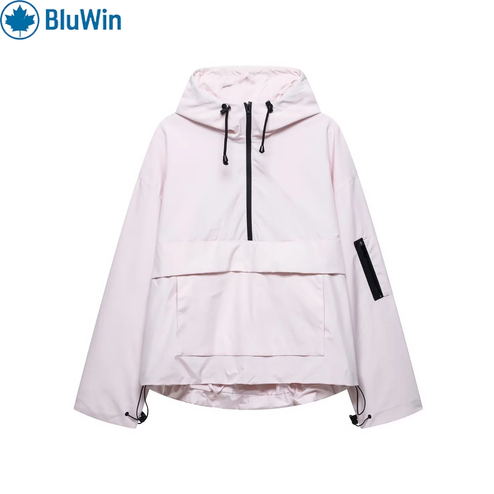 سترة واقية من الرياح بغطاء للرأس مكونة من 5 ألوان من BluWin&ZAF للنساء ملابس خارجية غير رسمية بسحّاب من Gorpcore معطف خفيف الوزن #5