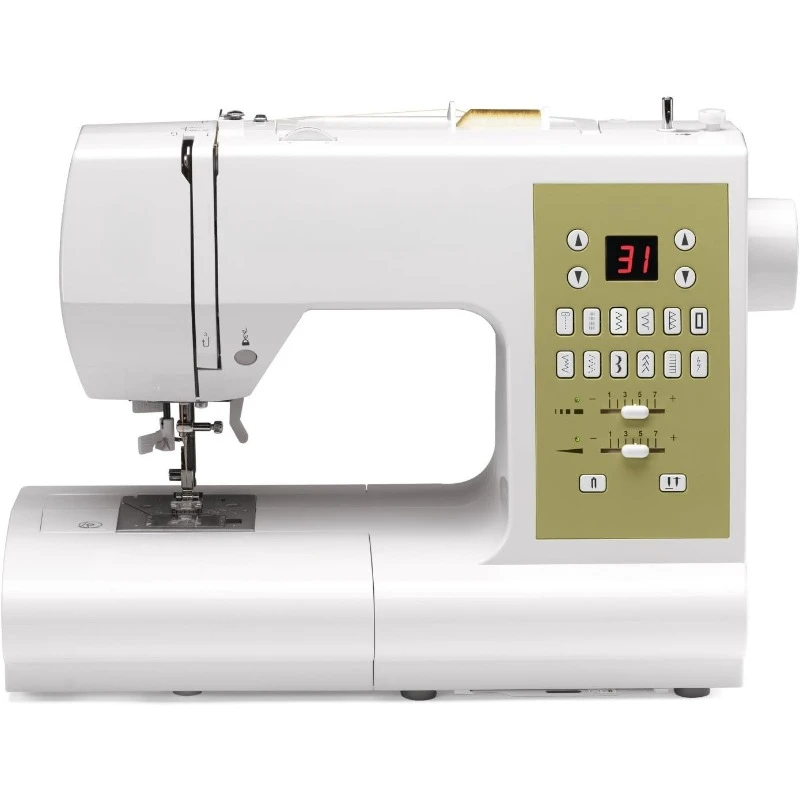 Computerized Quilting Sewing Machine Built-In Needle Threader,98 Built-In Stitches Sewing Made Easy,Automatic Needle Threader