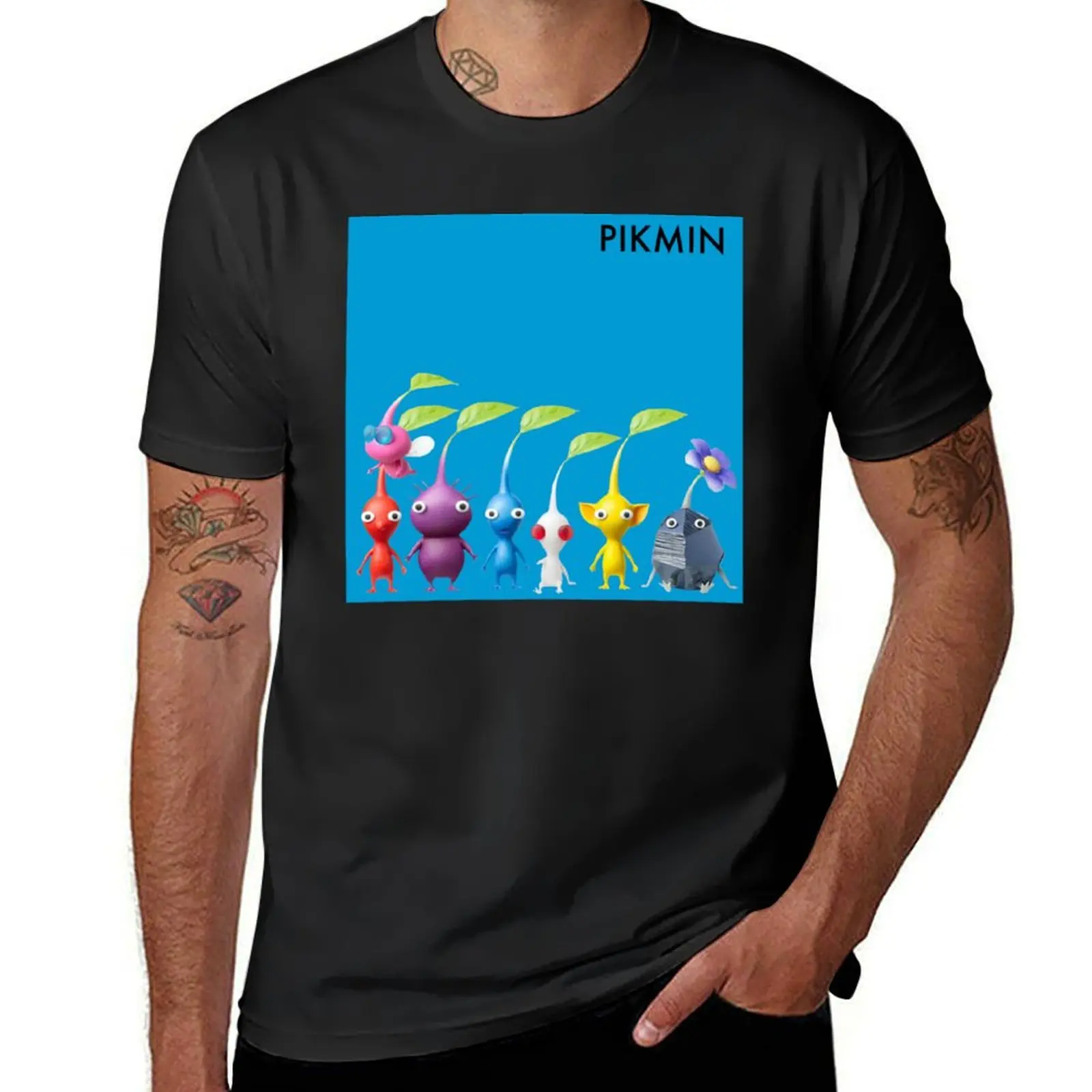 Pikmin blue album T-Shirt Short sleeve tee heavyweights sports fans t shirts for men cotton