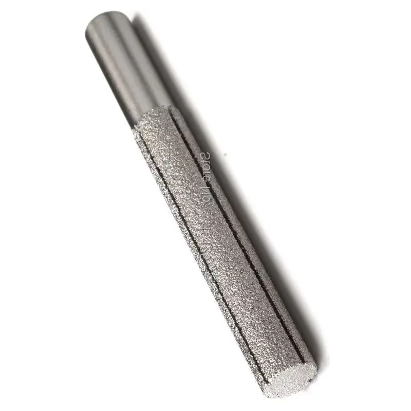 13.3mm Head Dia. Brazed Cylindrical Diamond Profile Wheel CYLINDER Router Bit Lengthen 115mm Shank 1/2