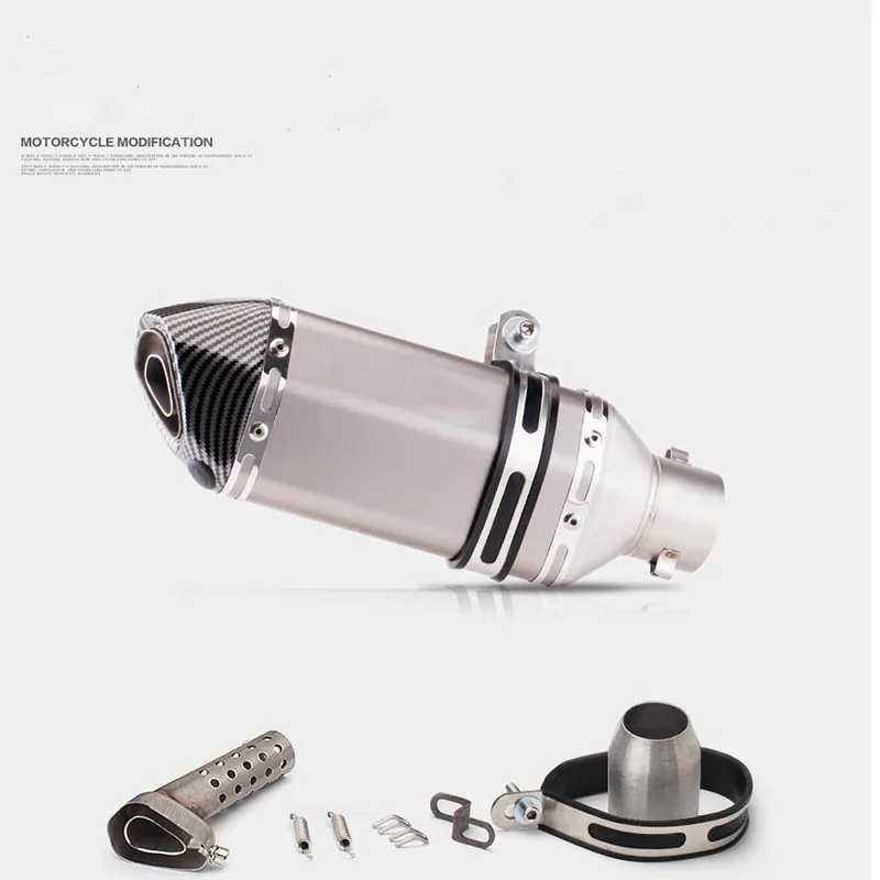 Motorcycle Exhaust Pipe For Z900 NIJA400 R3 Hurricane 302 Spring Wind 250SR Exhaust Pipe Modified Small Hexagonal Exhaust Pipe