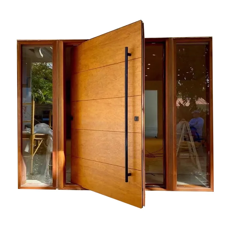 

High Security Exterior Front Doors Price Custom Made Model Aluminum Pivot Front Entry Door