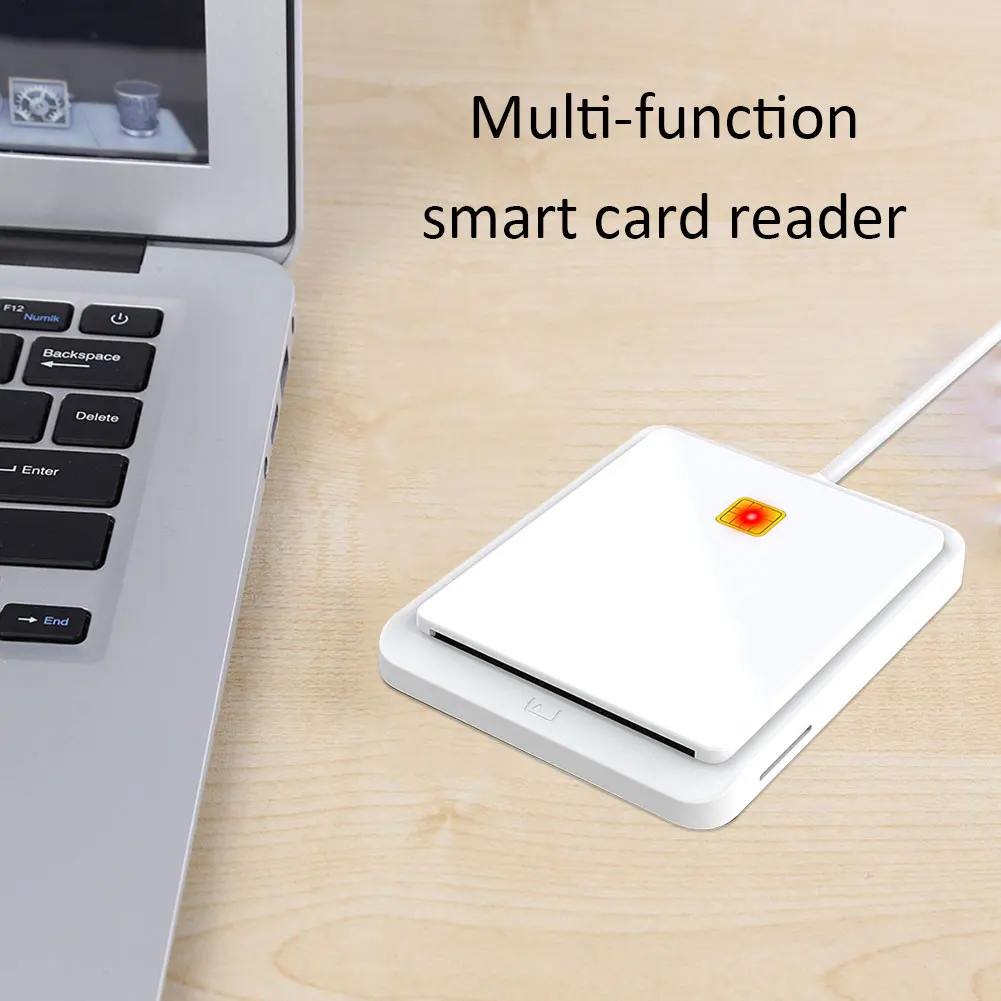 USB 2.0 Smart Card Reader Memory for ID Bank SIM CAC ID Card Connector Adapter