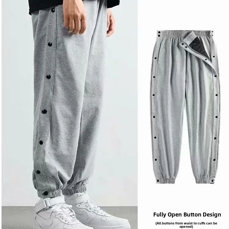 Thin Basketball Pants for Men with Buckles Training Sports Trousers Low Waist Micro Stretch Casual Loose Fit Nine Points