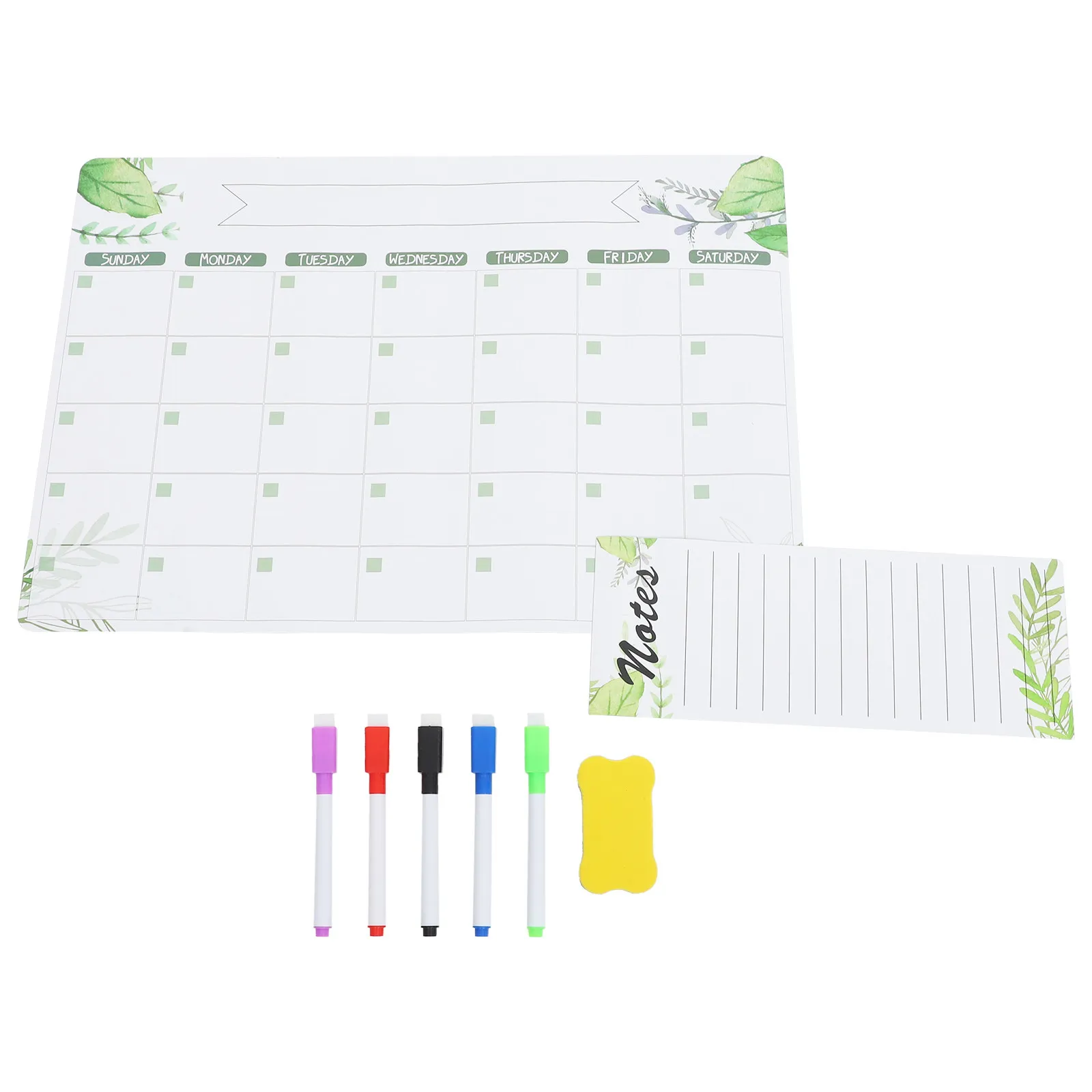 Magnetic Dry Erase Calendar for Fridge Reusable Whiteboard Planner for Family Schedules Reminders and Lists