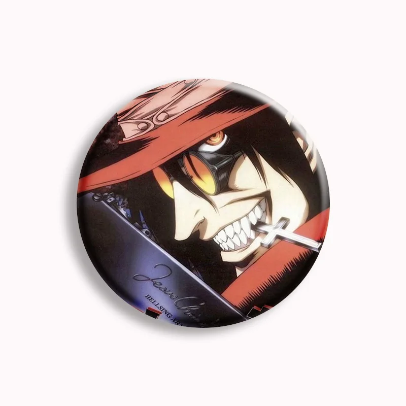 Anime Hellsing Manga Soft Button Pin Harajuku Aesthetic Brooch
