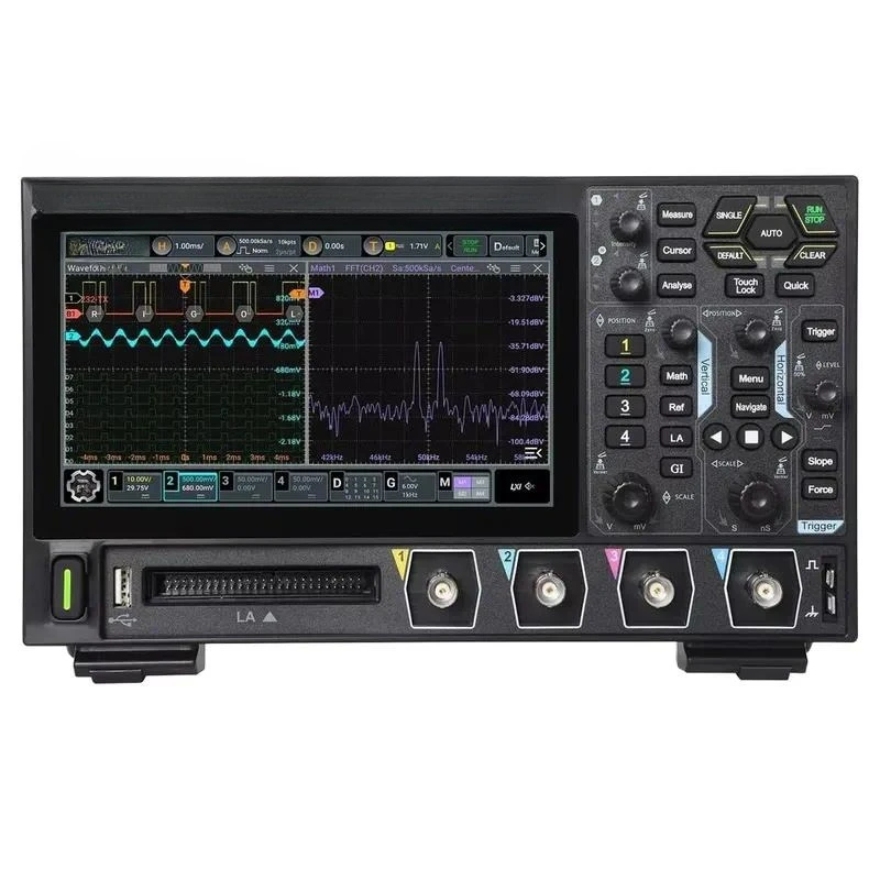 DHO924S Digital Oscilloscope 12-Bit Vertical Resolution 250MHz Frequency Band 4 Analog Built-in Signal 1.25