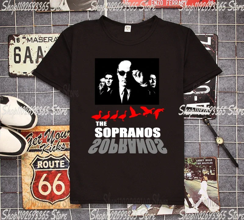 The Sopranos Crime Drama TV Series Logo Men's T-Shirt   The Sopranos Cool Casual pride t shirt men Unisex