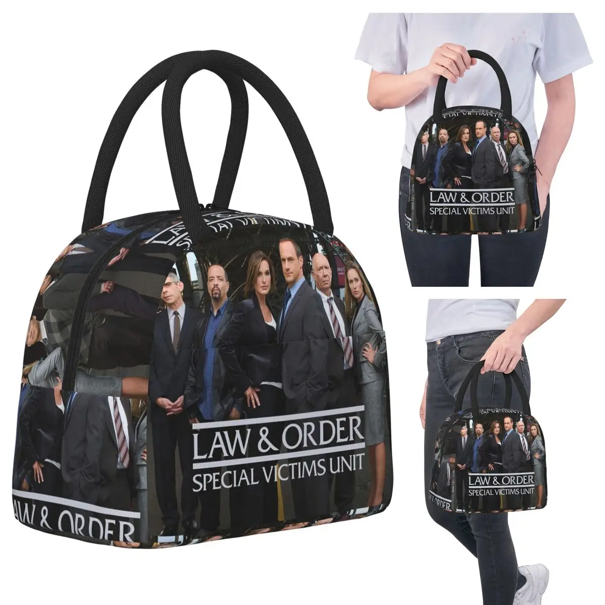 

Право и заказ SVU Merch Изолированная сумка для обеда для детей Школьный холодильник Термальная коробка для еды Портативные коробки для завтрака Контейнер