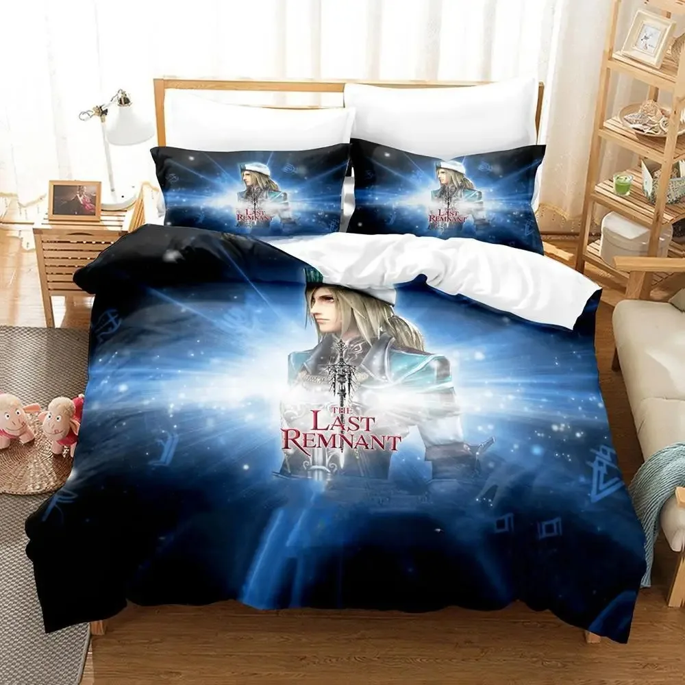 Fashion 3d Print Game The Last Remnant Bedding Set Cartoon Anime three-piece set Adult Kid Bedroom Duvet cover Sets Home Textile