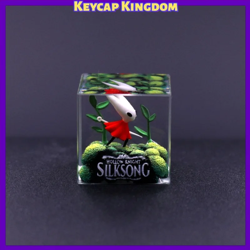 Original Hollow Knight Artisan Keycap Silk Song Gaming Keycap Cube Resin Keycap Miniature Scene Mechanical Keyboard Gift Esc