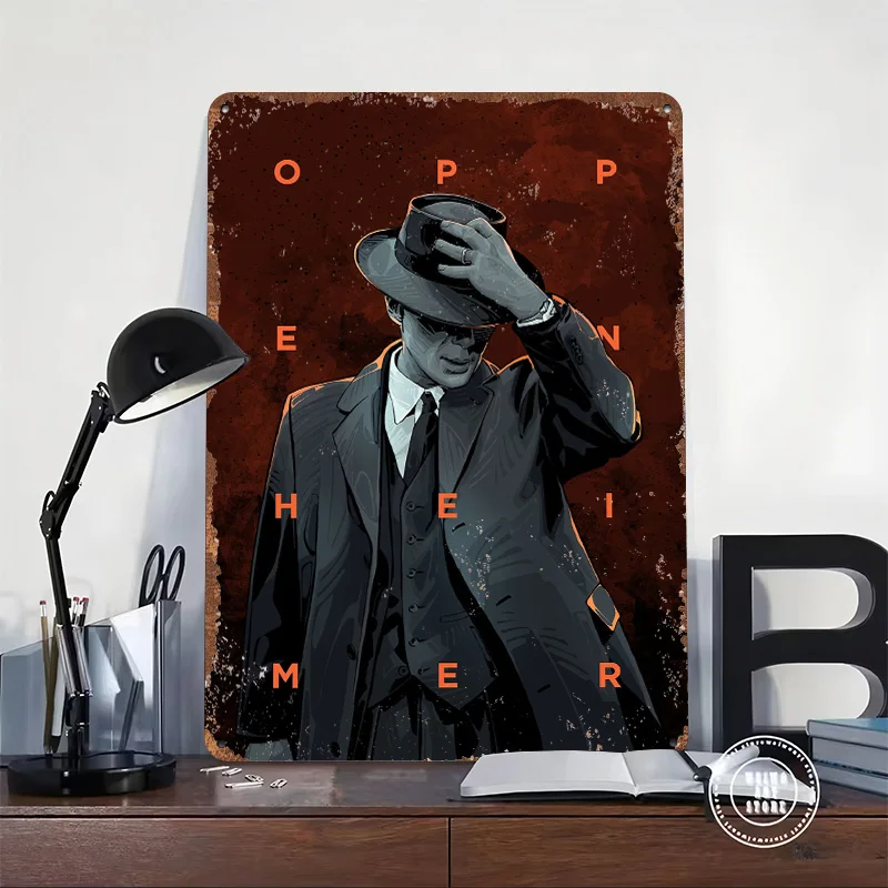 Oppenheimer Metal Poster Customized Wall Art Retro Vintage Metal Signs for Man Cave Office Decor Room Modern Home Decoration