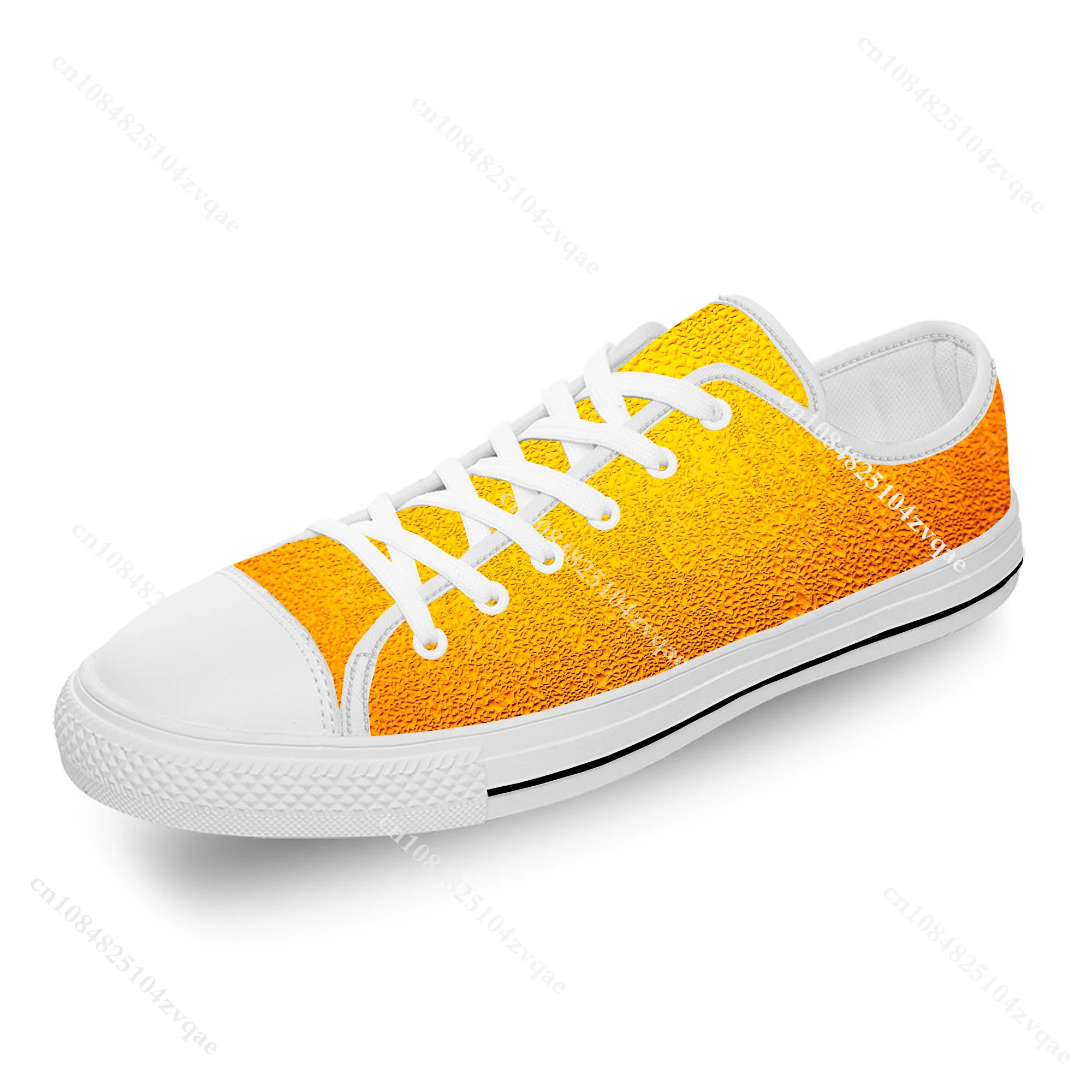 Beer Pattern Low Top Sneakers Mens Womens Hot Fashion Casual Shoes Canvas Running Shoes 3D Printed Breathable Lightweight shoe
