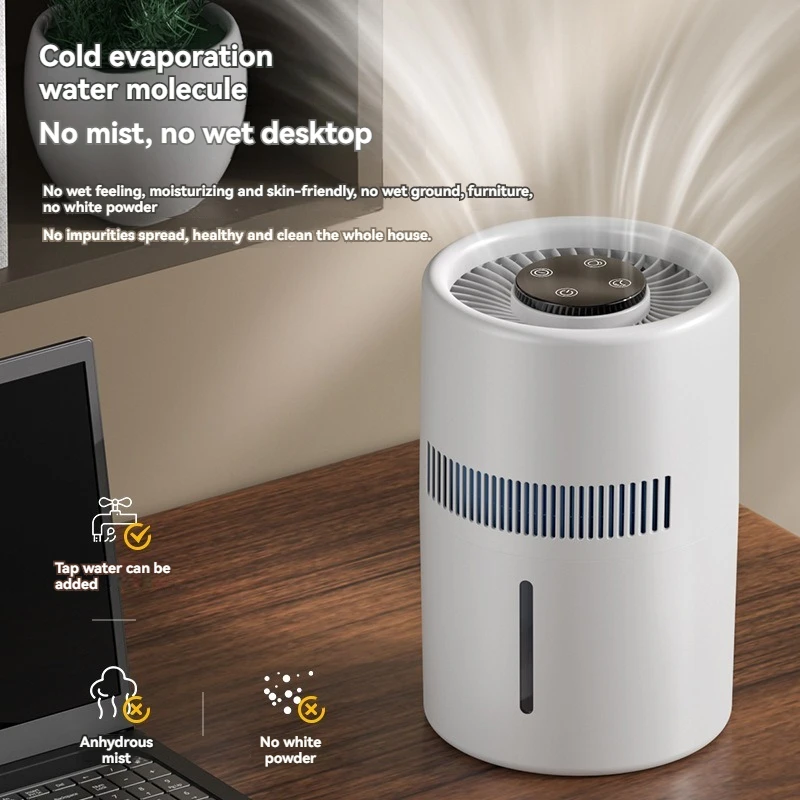 4L home fog free humidifier, bedroom, office USB desktop, large capacity air purification humidifier gift