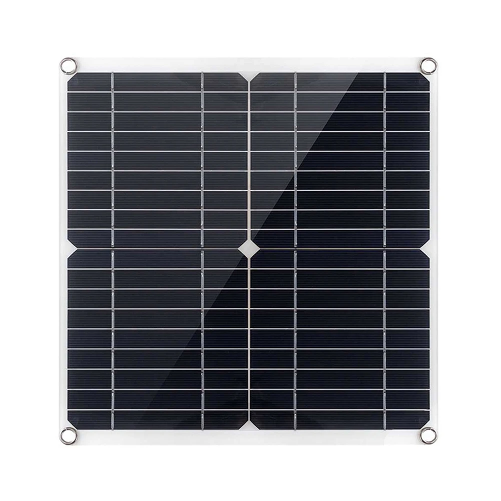 20W 18V Flexible Solar Panel Monocrystalline Solar Panel PET Film 2 USB Ports 10-in-1 Multi-function Charging Cable For Charging