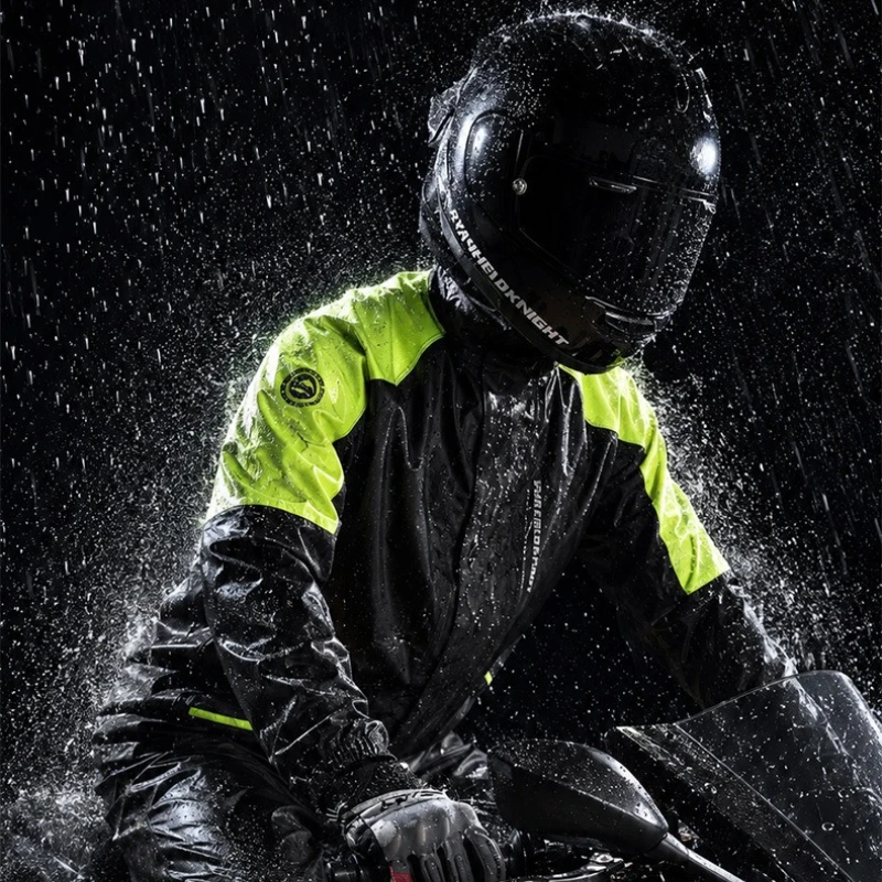 بدلة مطر للرجال والنساء، سترات - مراجعة Motorcycle Gear Jacket And Pants وسعره