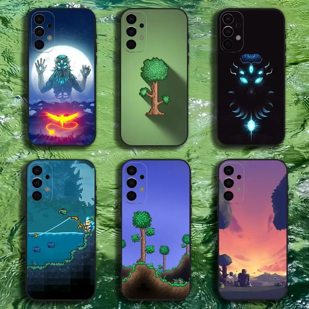 

Game T-Terraria Phone Case For Samsung S25,S24,S21,S22,S23,S30,Ultra,S20,Plus,Fe,Lite,Note,10,9,5G Black Cover