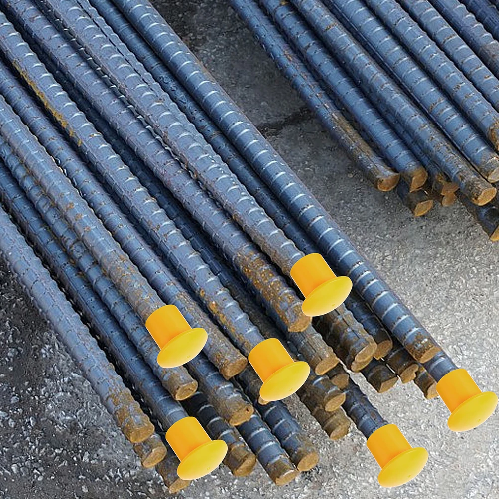 

50pcs Mushroom Pp Replacement Construction Safety Protection Accessories Plastic Safety Covers Protective Caps Caps For