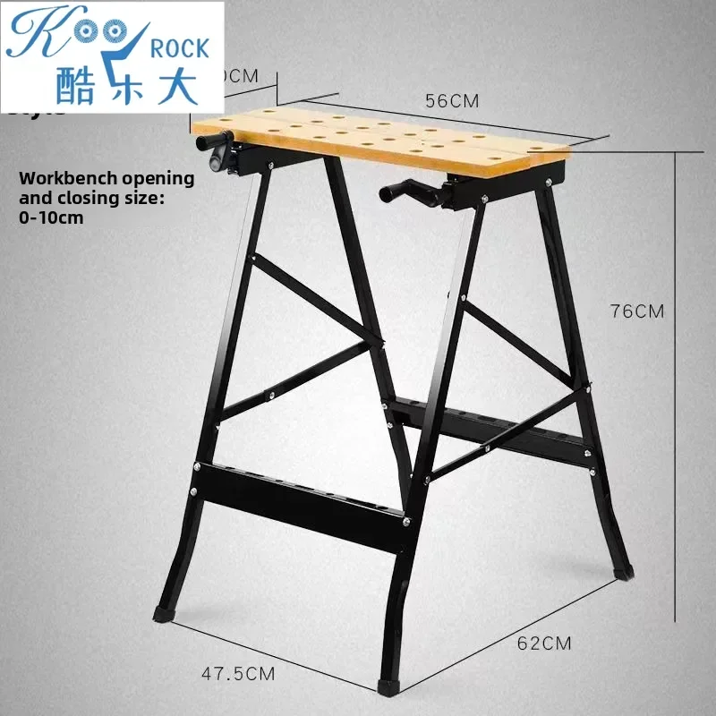 Multi-Functional Fold & Flip Wood working Workbench Station - Convertible Saw Table, Folding Worktop & Jobsite Sawhorse Platform