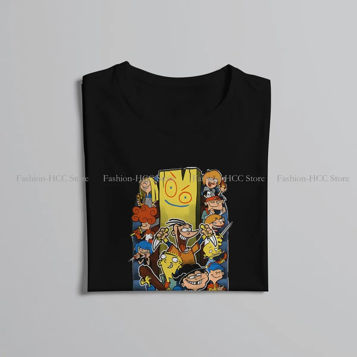 Ed Edd Eddy TV Series Cartoon Dungeons And Edds RPG 90S Animation T Shirt Polyester Graphic Men Tees Summer O-Neck TShirt