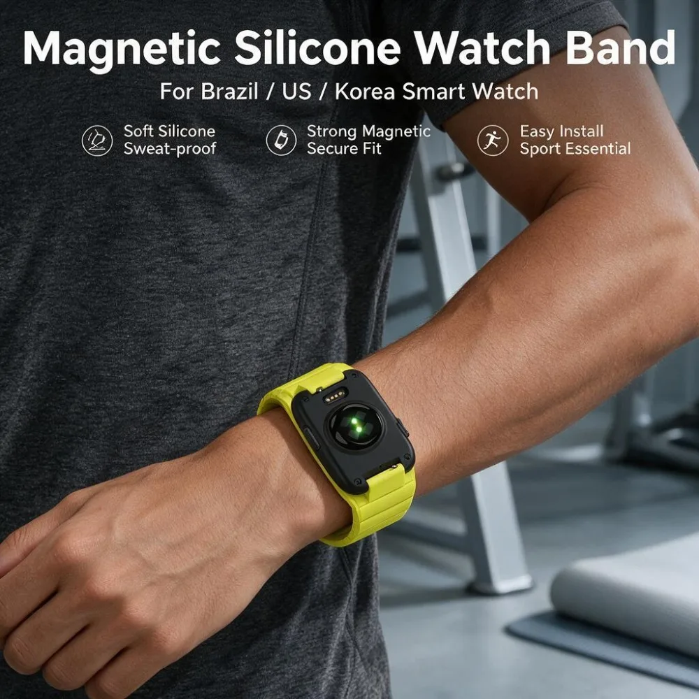 GarminCirqa Magnetic Silicone Strap Quick Release Sport Wristband Waterproof Sweatproof Cycling Running Fitness Replacement Band