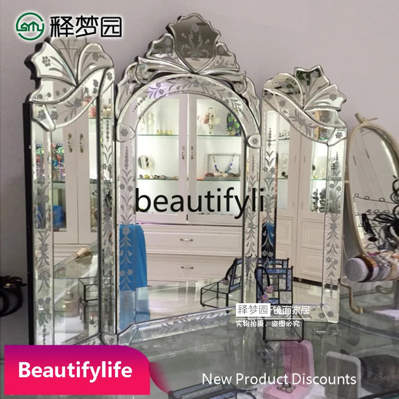 

6239Bedroom Home Use 70% off Mirror Dressing Mirror Decorative Folding Dressing Table Mirror