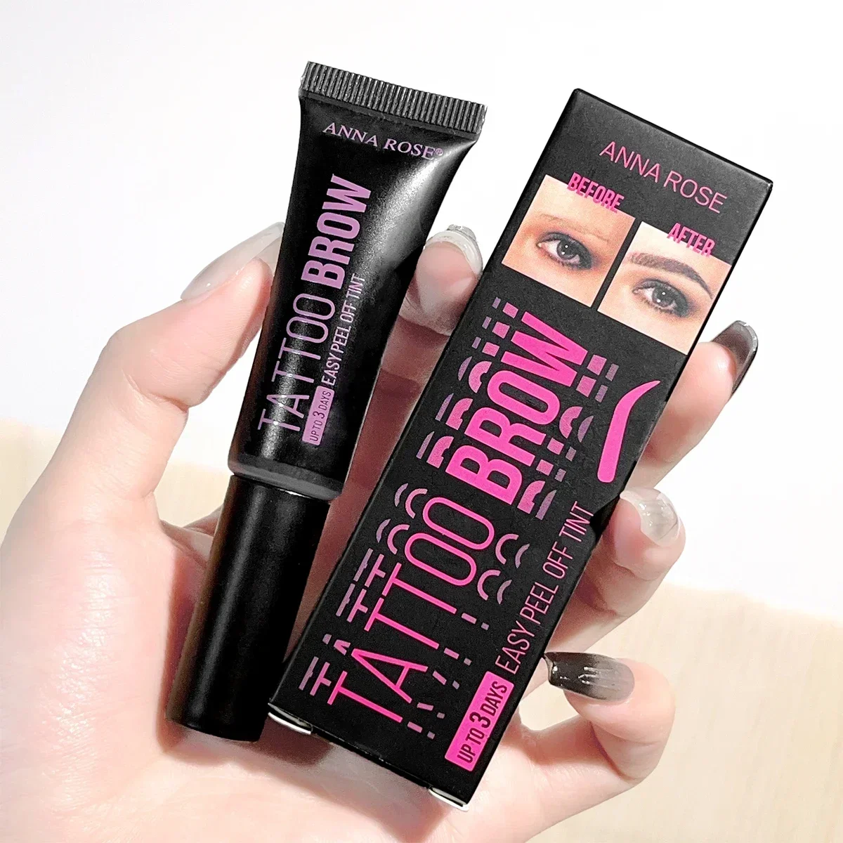 眉毛タトゥー、眉毛塗布用の剥がせる染料、防水眉毛染料、眉毛強化ジェルメイクアップ、美容ツール