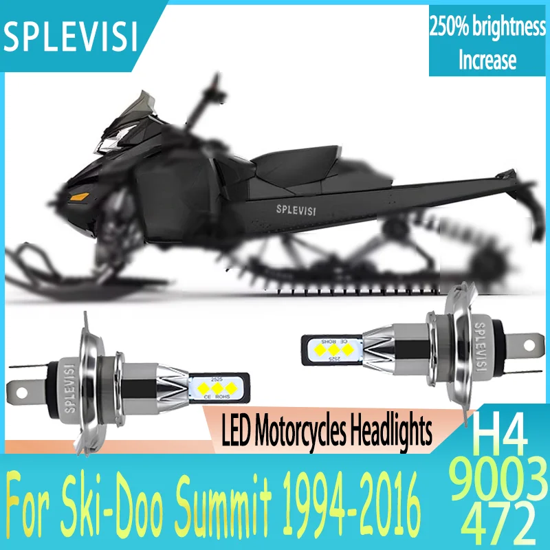 

1/2pc Plug & Play-UPGRADE IN 3 STEPS Bike LED Headlight Headlamp For Ski-Doo Summit 1994 1995 1996 1997 1998 1999 2000 2001-2016