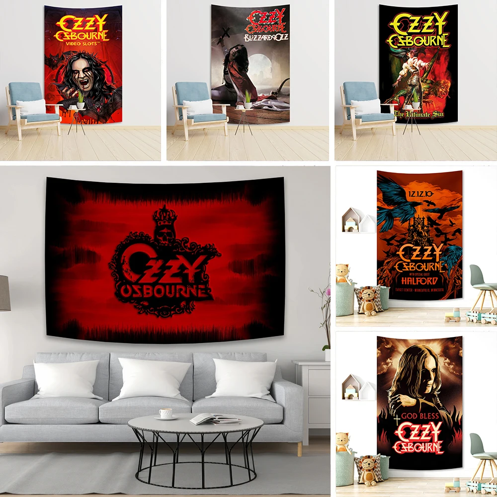 

Ozzy Osbourne Band Art Poster Tapestry Painting Wall Art Picture Print Modern Family Bedroom Decor Banner Flag