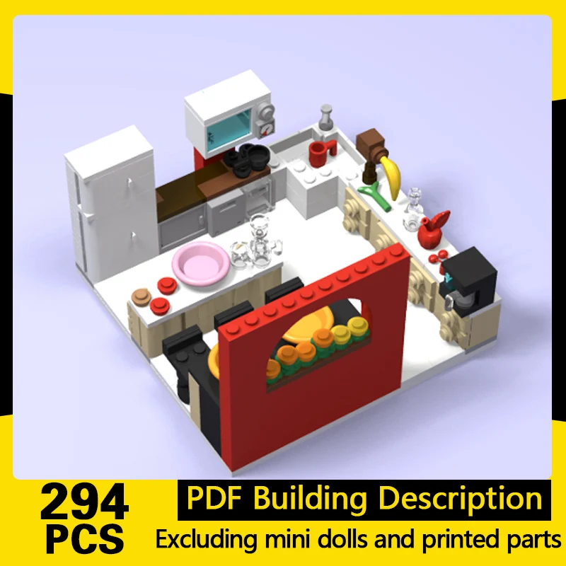 

City Street View Model MOC Building Bricks House Kitchen Region Modular Technology Gifts Holiday Assemble Children Toys Suit