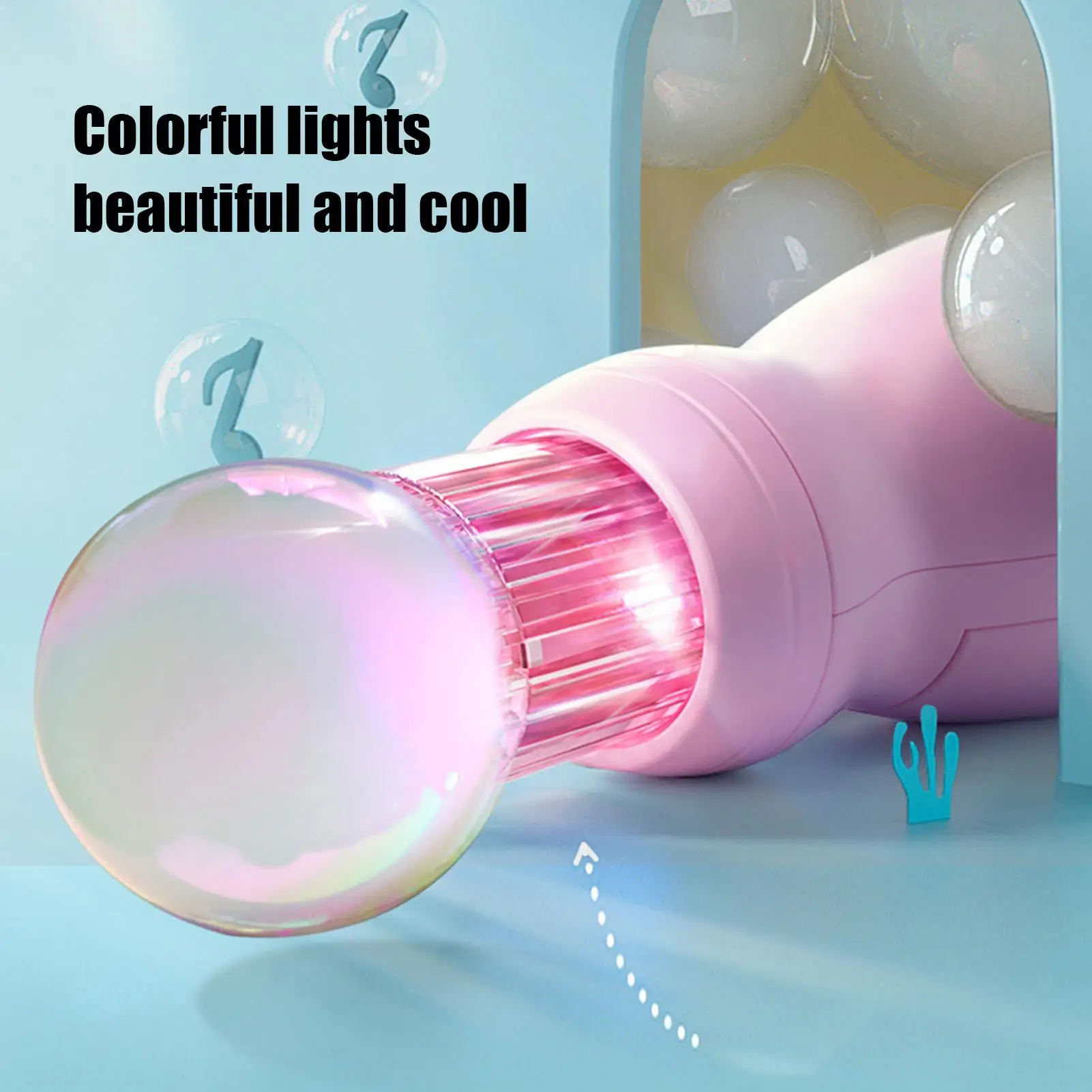 만화 버블 머신 소년과 소녀 마법 지팡이 장난감 새로운 컬러풀 스모크 인터랙티브 탄력 버블 전기 비눗방울 선물