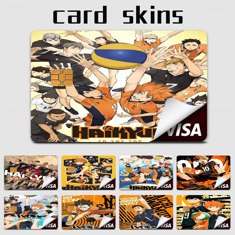 

Japanese Shonen Manga H-Haikyu Anime Cartoon Sticker Film Skin For Credit Card Debit Bank Bus Card