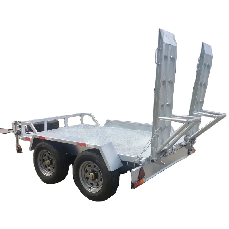 Hot Sale Small Car Trailer 4 Wheels With Oblique Ladder