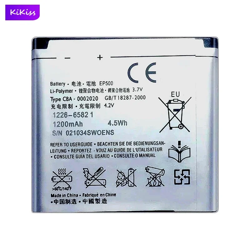 EP500 Mobile Phone Battery For Sony Ericsson Xperia WT19i SK17i U5i E15 ST15i U8i E16I W8 1100mAh Real Capacity