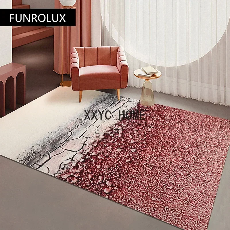 Carpet living room light luxury high-end abstract art printed blanket modern background decoration carpet living room carpet